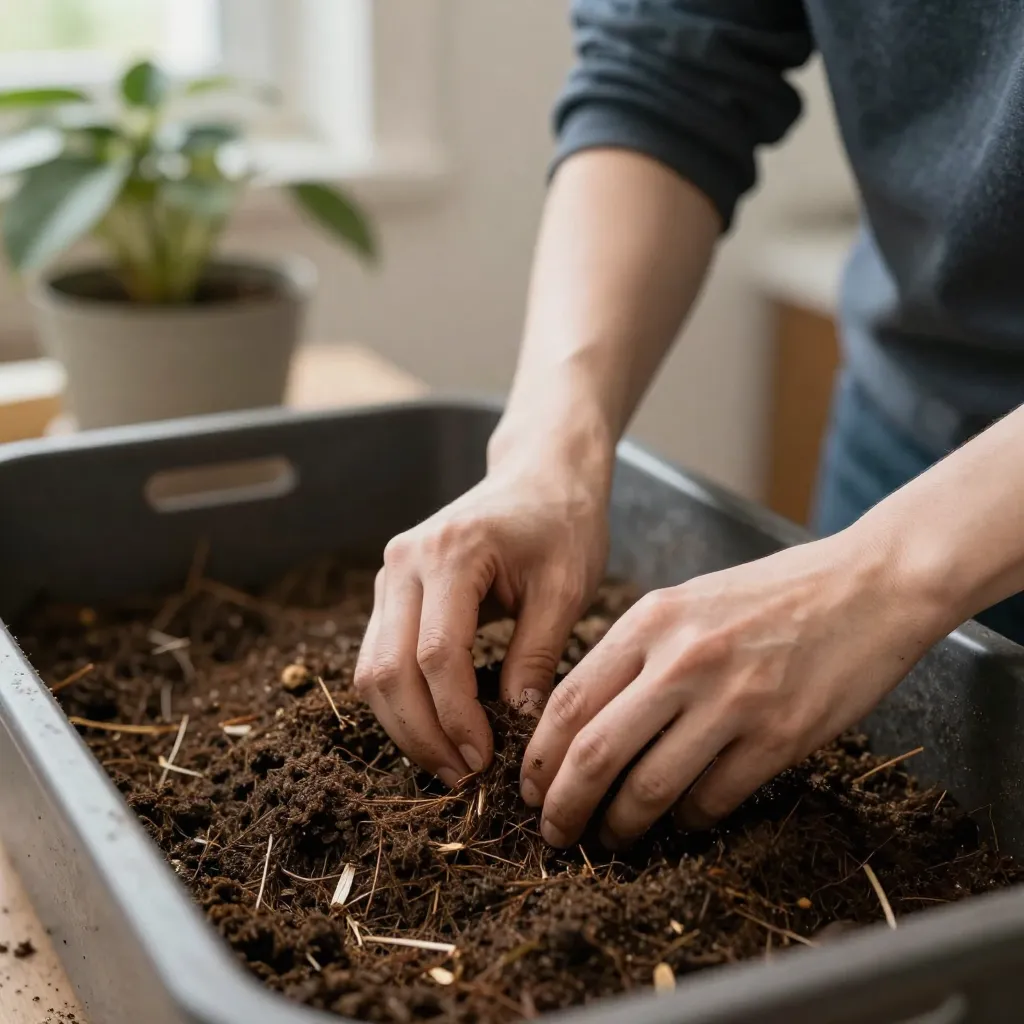 Small tumbling composter for indoor use